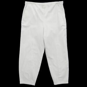 Eileen Fisher Off White Organic Cotton Hemp Lantern Ankle Pants Size Medium